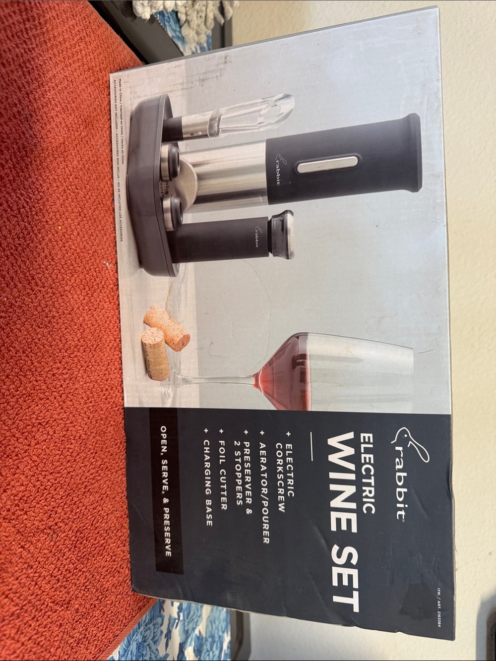 Rabbit Electric Wine Set - Black
